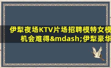 伊犁夜场KTV片场招聘模特女模机会难得—伊犁豪华夜场招聘酒水促销员快乐工作